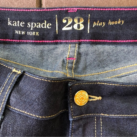 Kate Spade Play Hooky Perry Street Dark Wash Denim Blue Jeans Size 28 - Picture 7 of 9